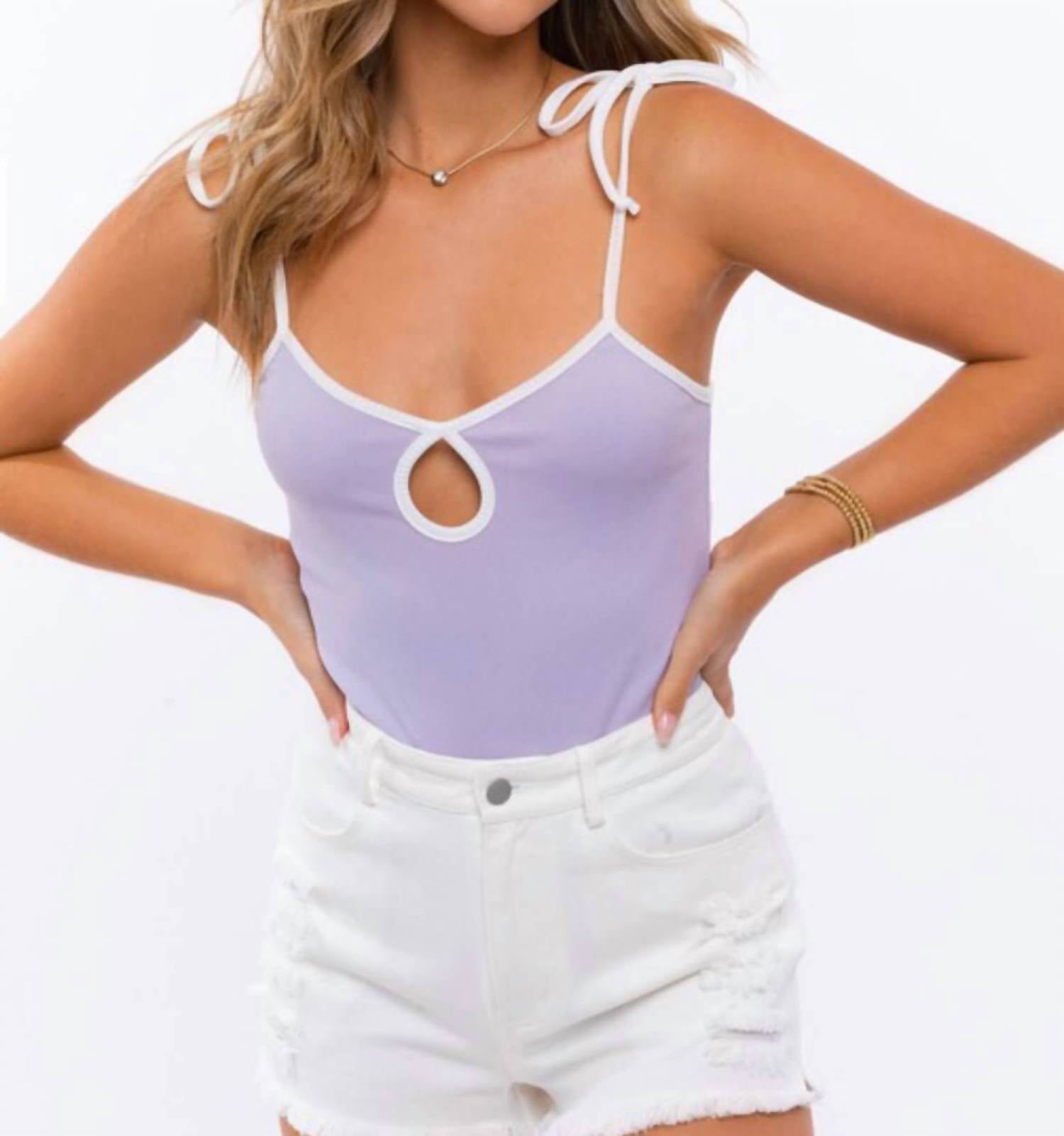 Lelis - Lily Tie Strap Bodysuit - bodysuits - clothing - polyester