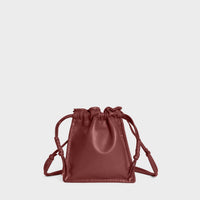 Lemiz - Women's Mini Bowie Drawstring Leather Bag