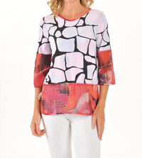 Lemon Grass - Mesh Reversible Print Top