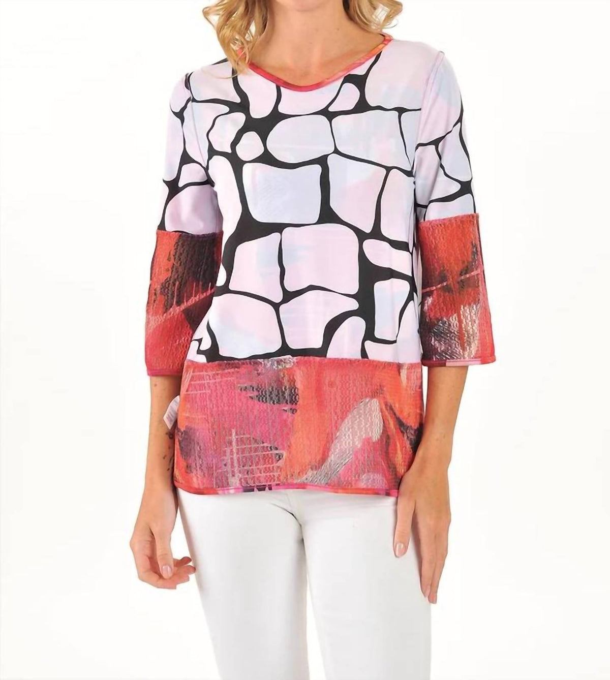 Lemon Grass - Mesh Reversible Print Top