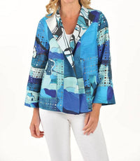 Lemon Grass - Reversible Print Blazer