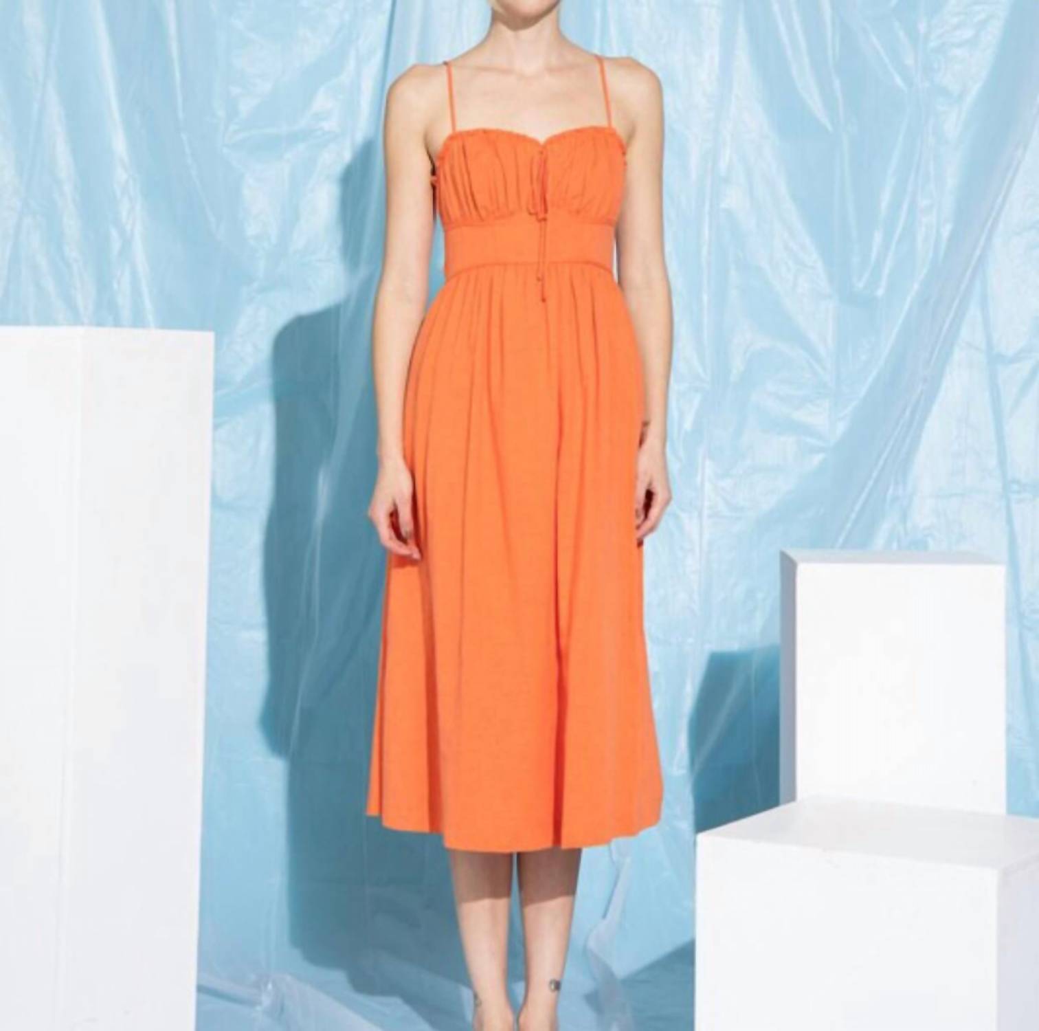 Lena - Berkley Open Back Dress - Women > Dresses > Midi - LENA