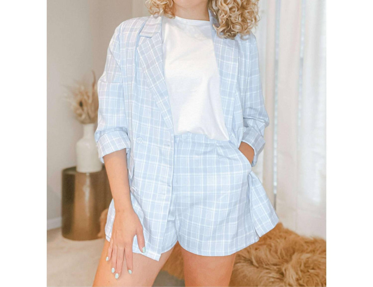 Lena - Nora Plaid Oversized Double Breasted Blazer