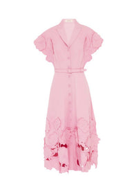 Leo Lin - Aubrey Appliqué Shirt Midi Dress - clothing - dresses - midi