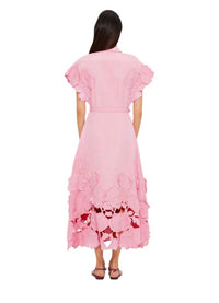 Leo Lin - Aubrey Appliqué Shirt Midi Dress - clothing - dresses - midi