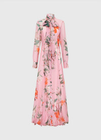 Leo Lin - Lilith Tie Neck Maxi Dress - clothing - dresses - floral