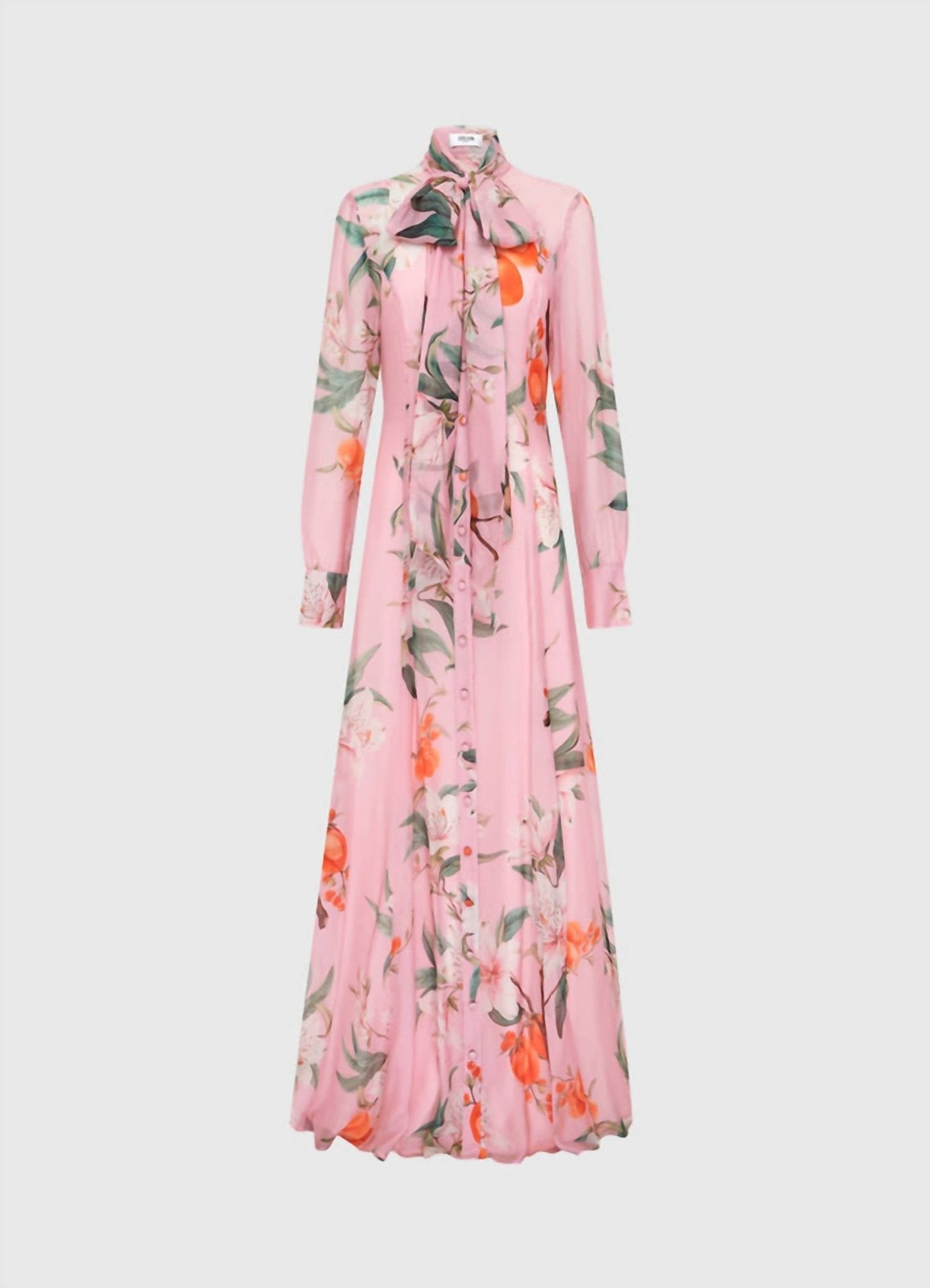 Leo Lin - Lilith Tie Neck Maxi Dress - clothing - dresses - floral