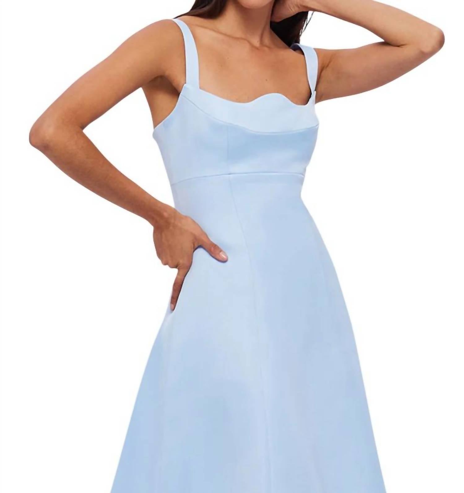 Leo Lin - Odette Midi Dress - blue - clothing - dresses