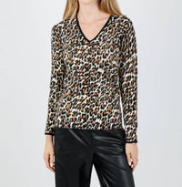 Leo Ugo - Agathe Leopard Sequin V-neck Sweater
