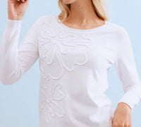 Leo & Ugo - Embossed Floral Pattern Sweater