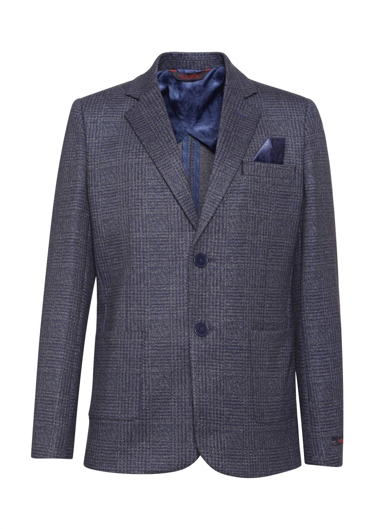 Leo & Zachary - Boys' Plaid Stretch Blazer