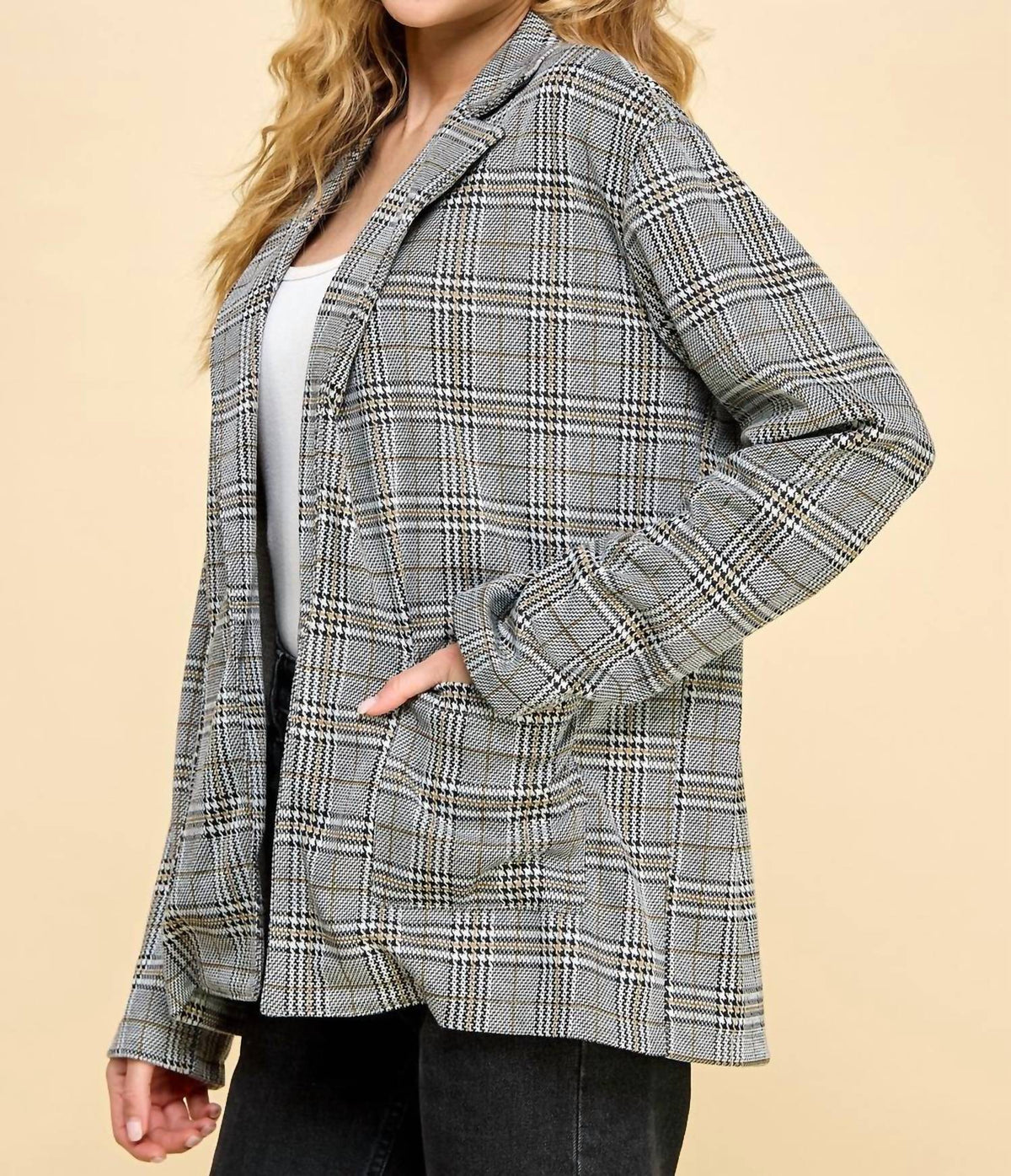 Les Amis - Plaided Blazer With Pockets