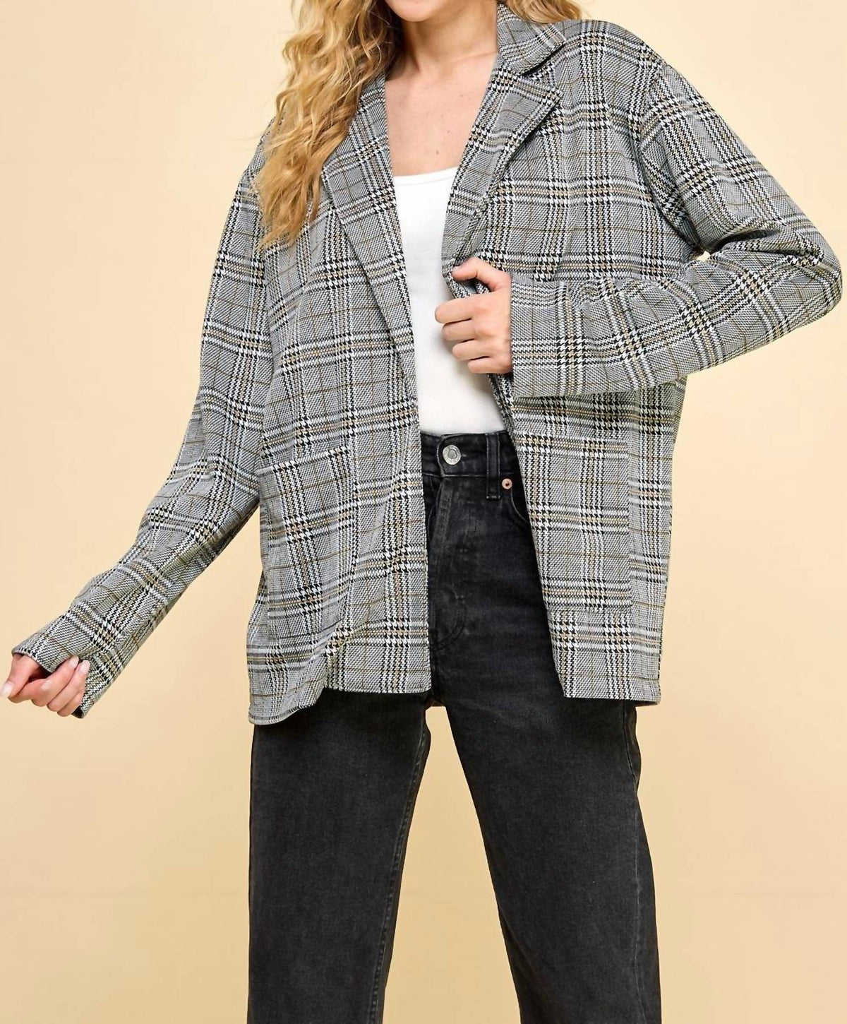 Les Amis - Plaided Blazer With Pockets