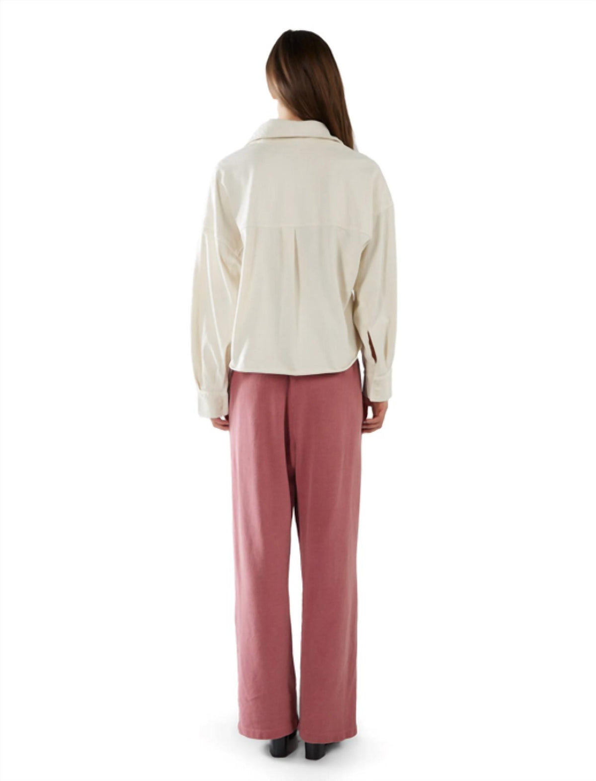 Les Tien - Coopa Oversized Crop Button Up Shirt