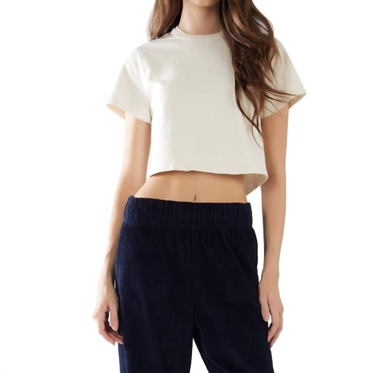 Les Tien - Daria Crop Tee - clothing - cotton - crop - tops