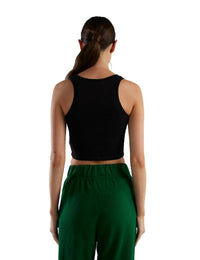 Les Tien - Kerry Crop Tank - black - clothing - cotton