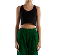 Les Tien - Kerry Crop Tank - black - clothing - cotton