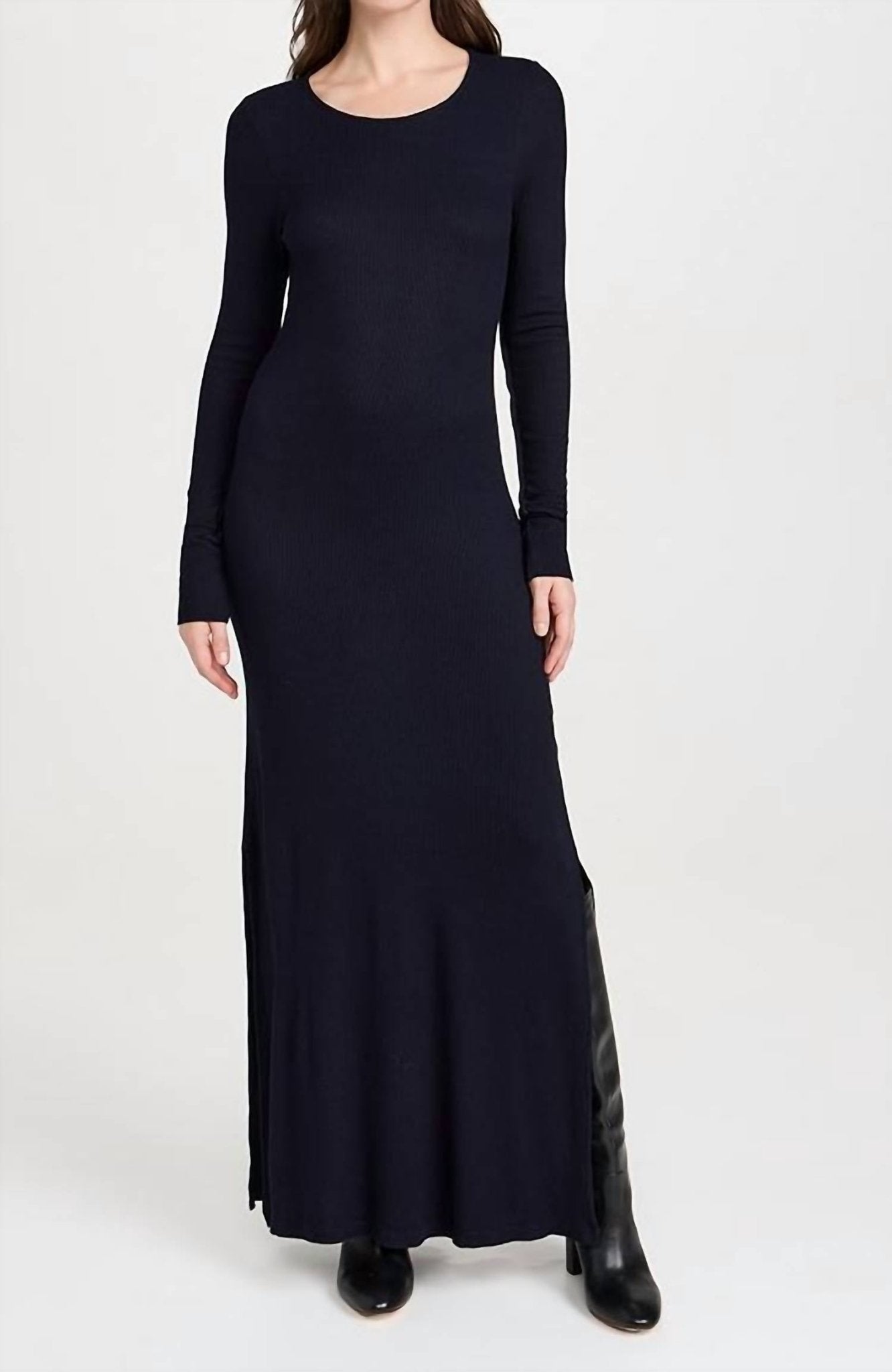 Les Tien - Lily Long Sleeve Dress - blue - clothing - dresses