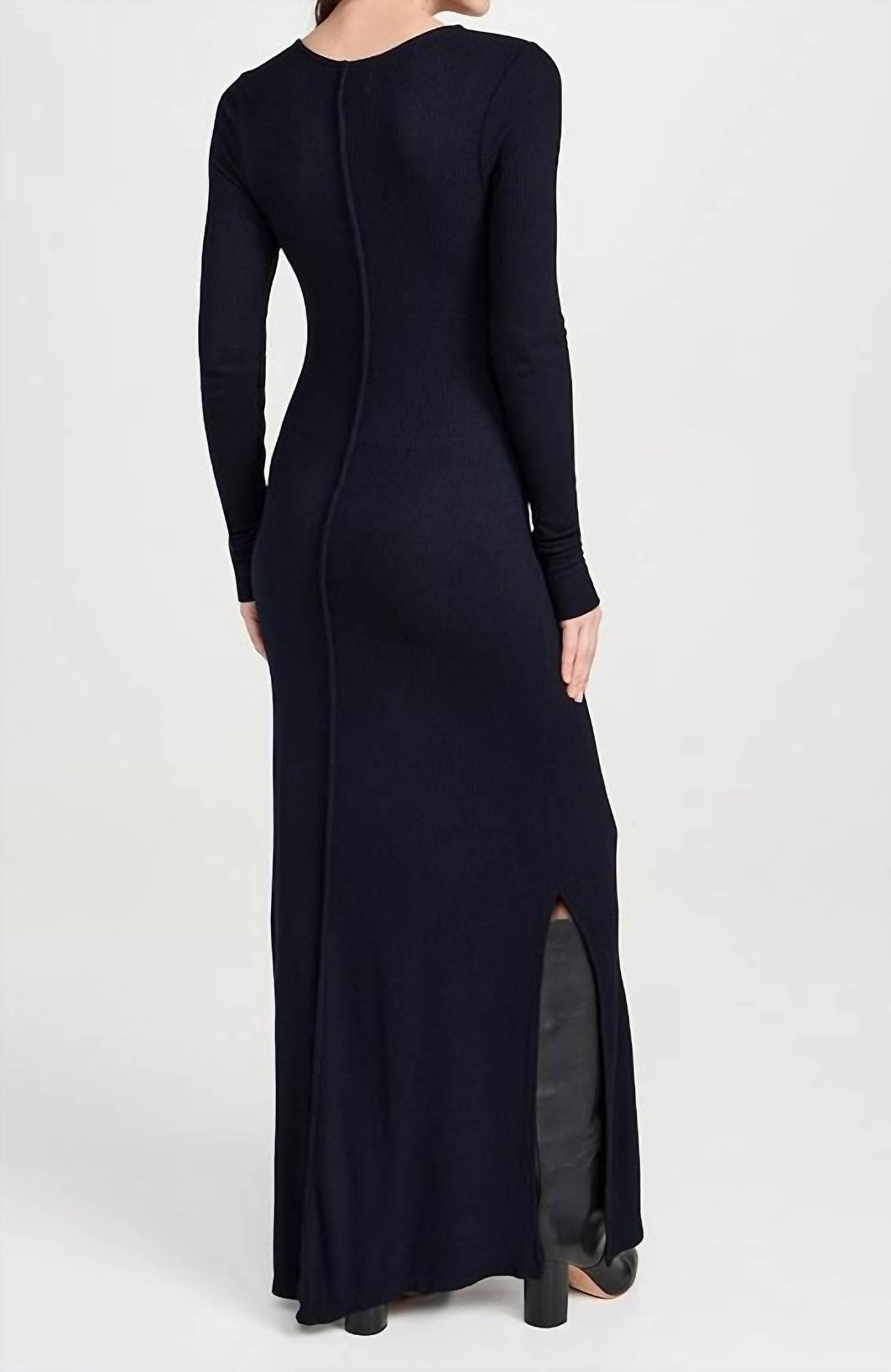 Les Tien - Lily Long Sleeve Dress - blue - clothing - dresses