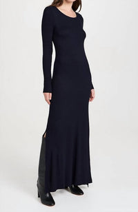 Les Tien - Lily Long Sleeve Dress - blue - clothing - dresses