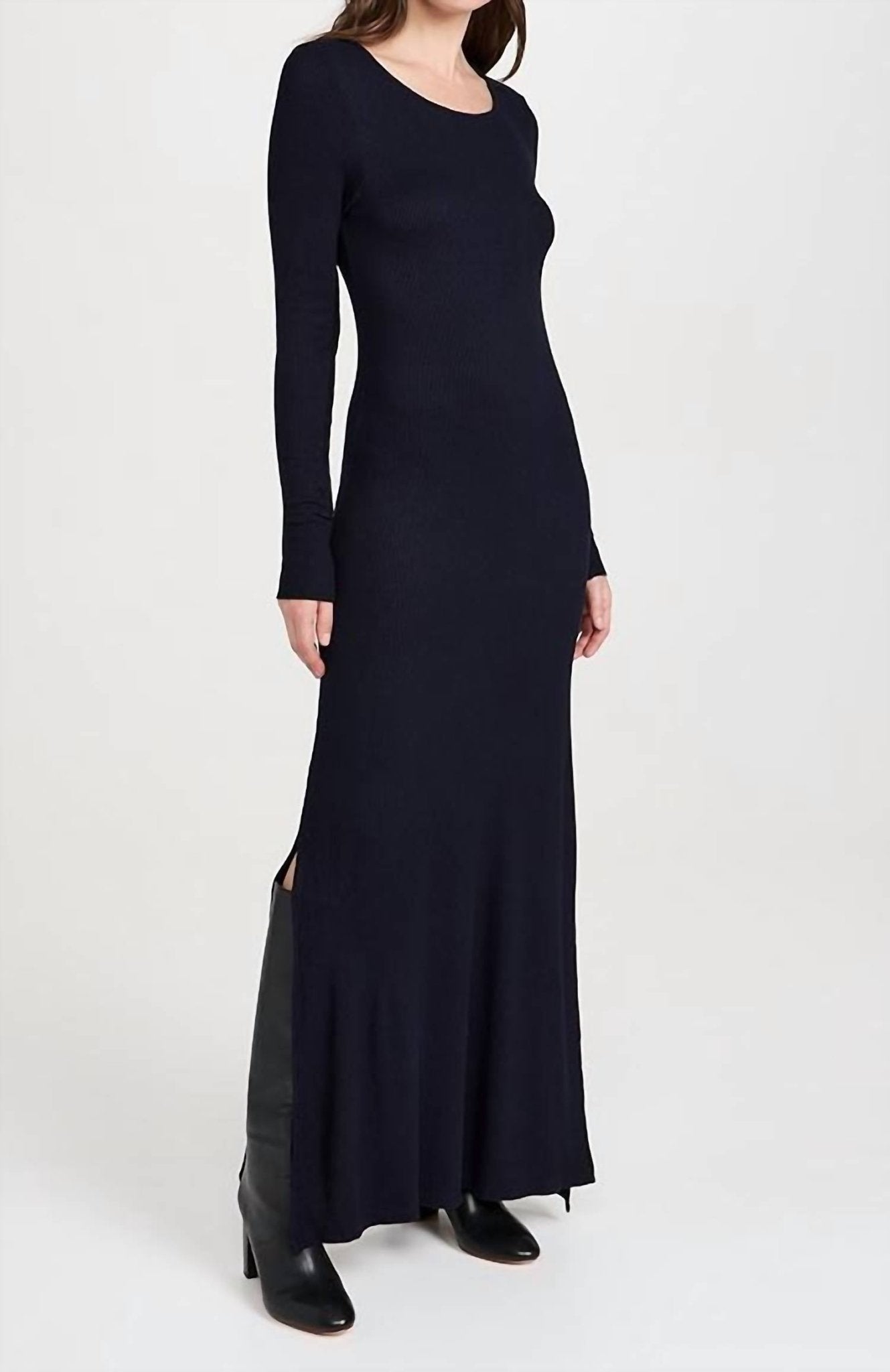 Les Tien - Lily Long Sleeve Dress - blue - clothing - dresses