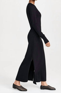 Les Tien - Lily Long Sleeve Maxi Dress - black - clothing - dresses