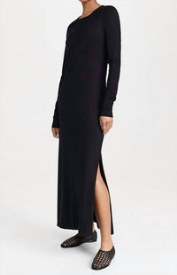 Les Tien - Lily Long Sleeve Maxi Dress - black - clothing - dresses