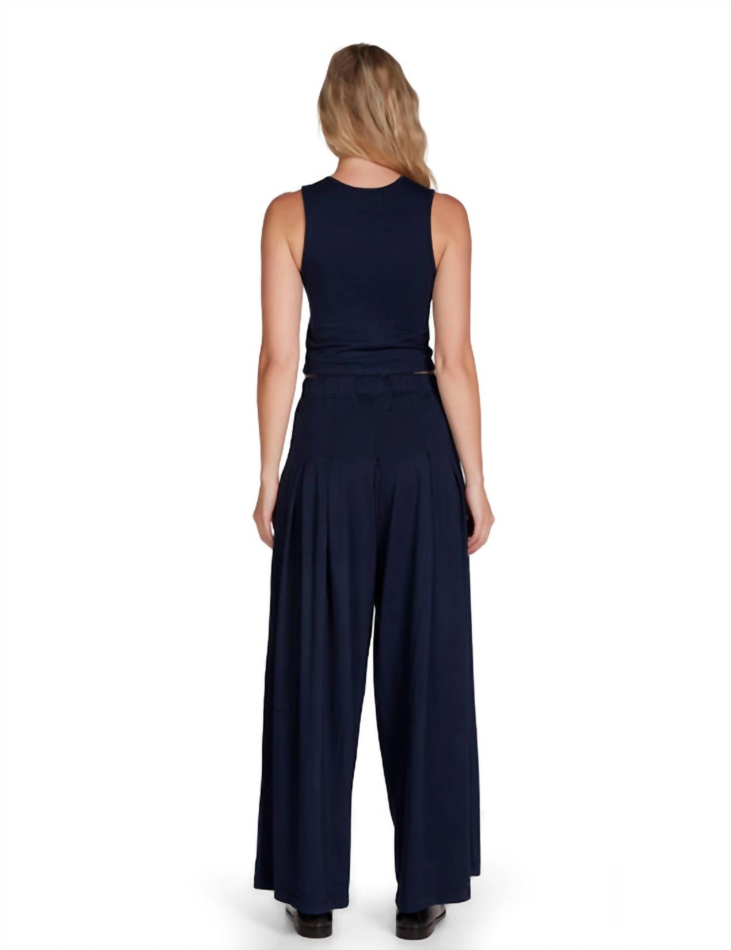 Les Tien - Talya Tank - blue - clothing - modal