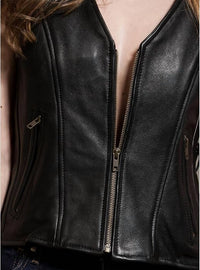 Lesa Collection - Cowhide Leather Braided Vest