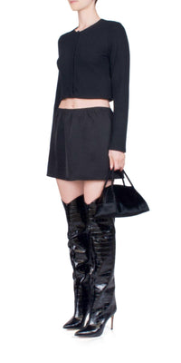 Leset - Lauren Crop Cardigan - black - cardigans - clothing