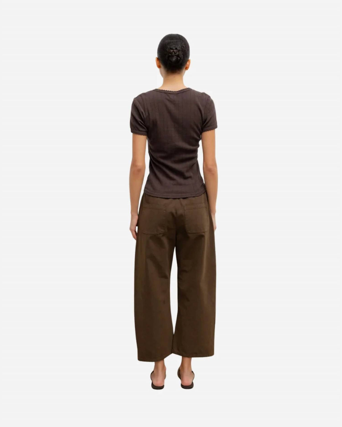 Leset - Pointelle Cotton Slim Fit Tee