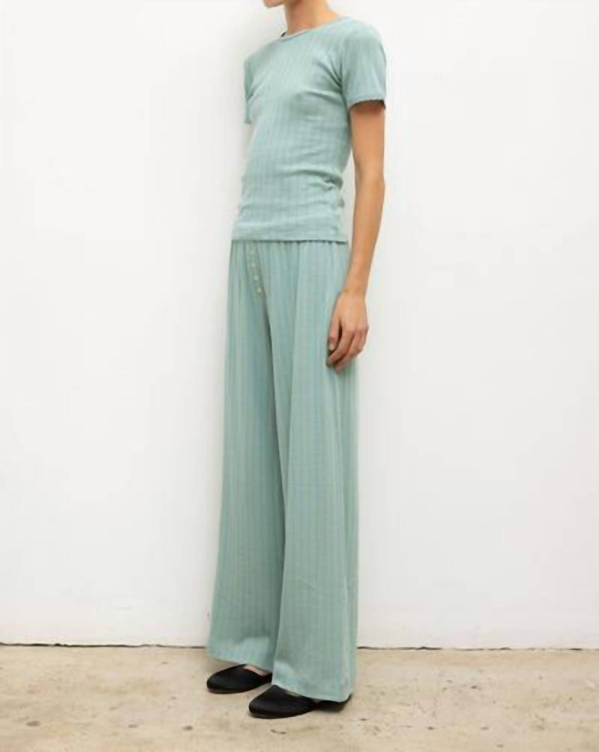 Leset - Pointelle Slim Fit Tee