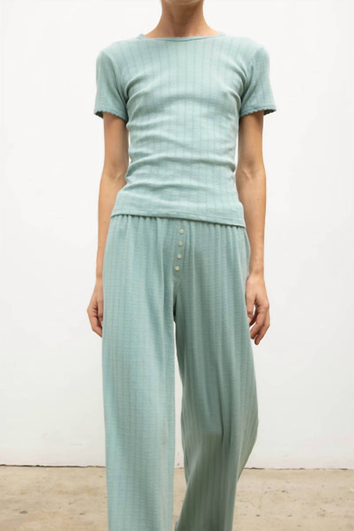 Leset - Pointelle Slim Fit Tee
