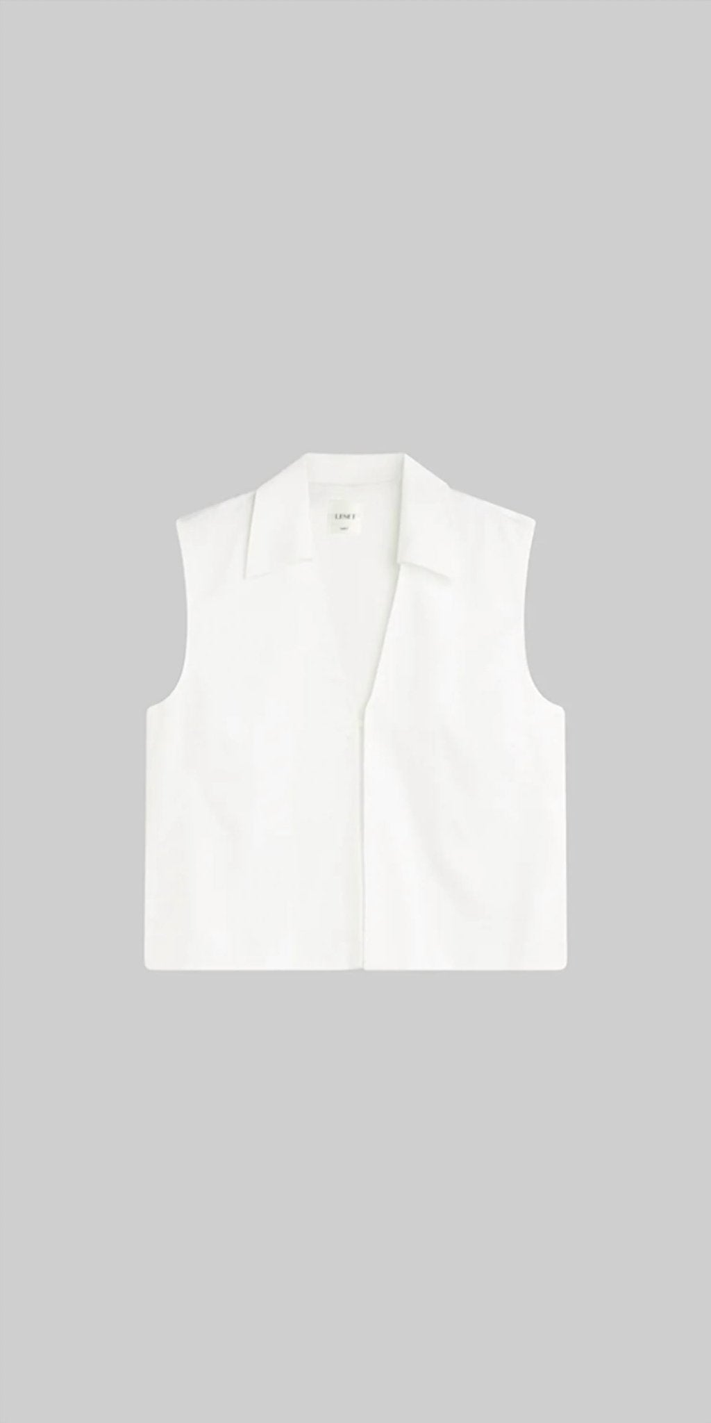 Leset - Yoko Collared Button Tank - clothing - cotton - solid