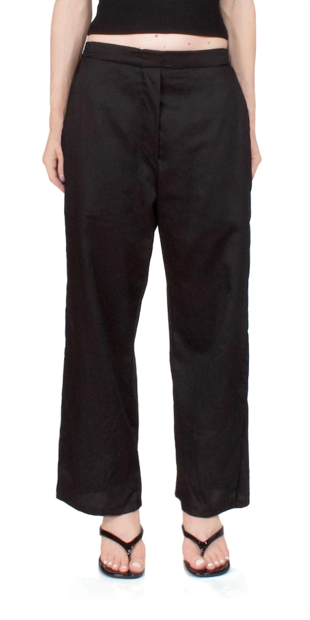 Leset - Yoko Crop Painter Pant - ankle - black - clothing