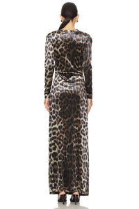 Leslie Amon - Amanda Maxi Dress - animal - black - clothing