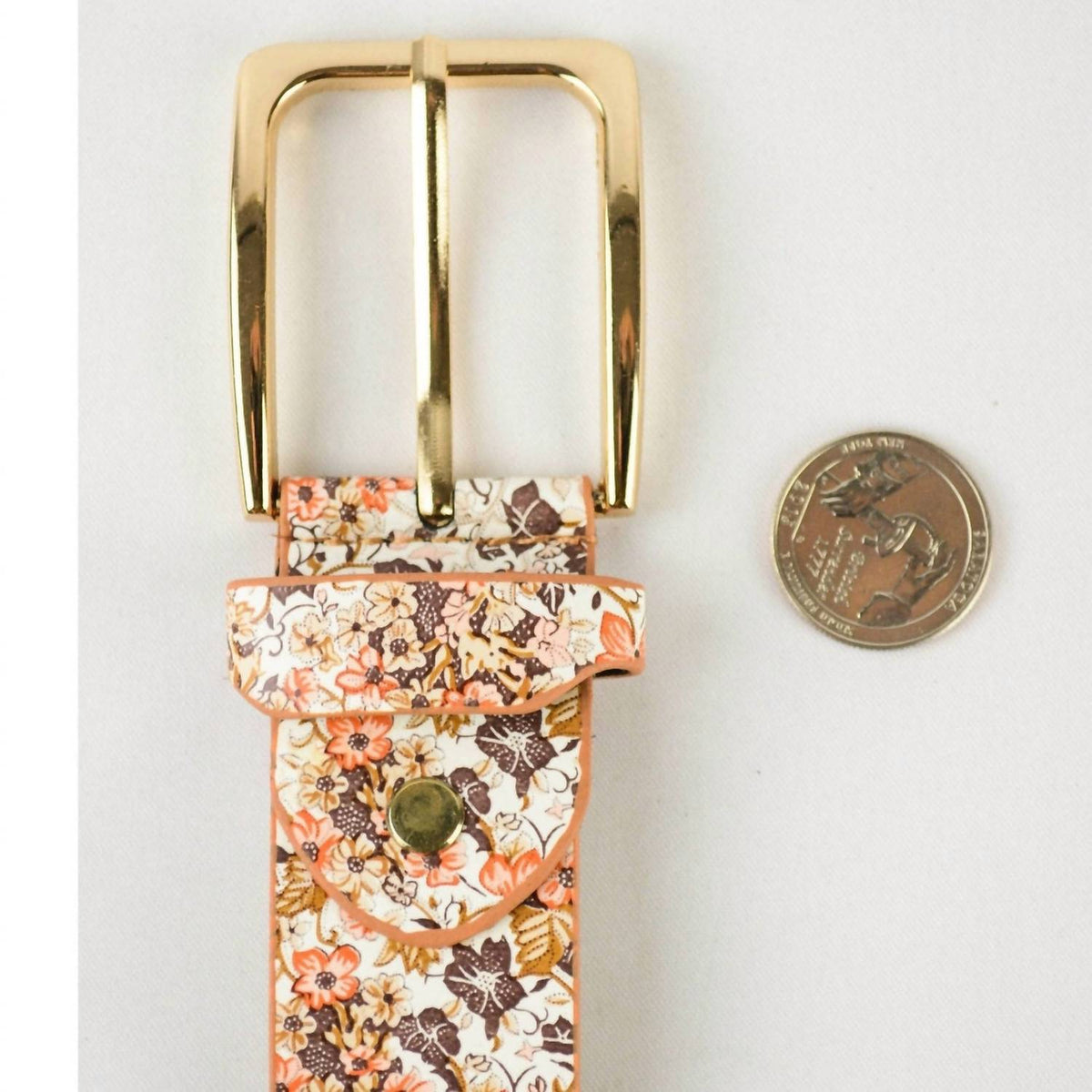 Leto - Women's Boho Chic Floral Vegan Leather Adjustable Belt