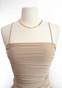 Let'S Go Uptown - Side Ruched Midi Dress