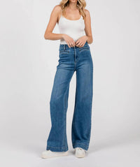 Letter To Juliet - Front Welt Wide Leg Jeans