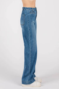 Letter To Juliet - Front Welt Wide Leg Jeans