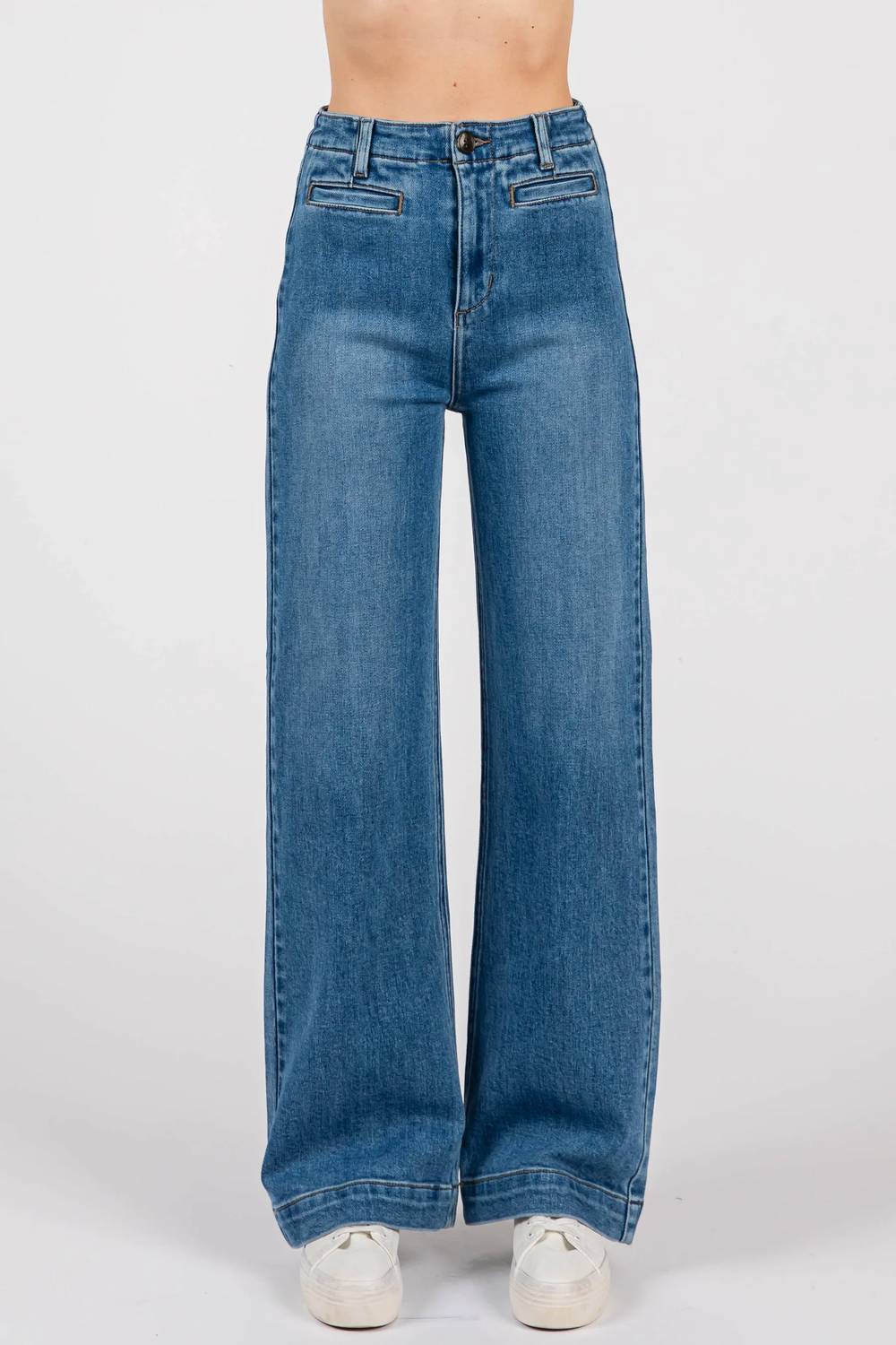 Letter To Juliet - Front Welt Wide Leg Jeans
