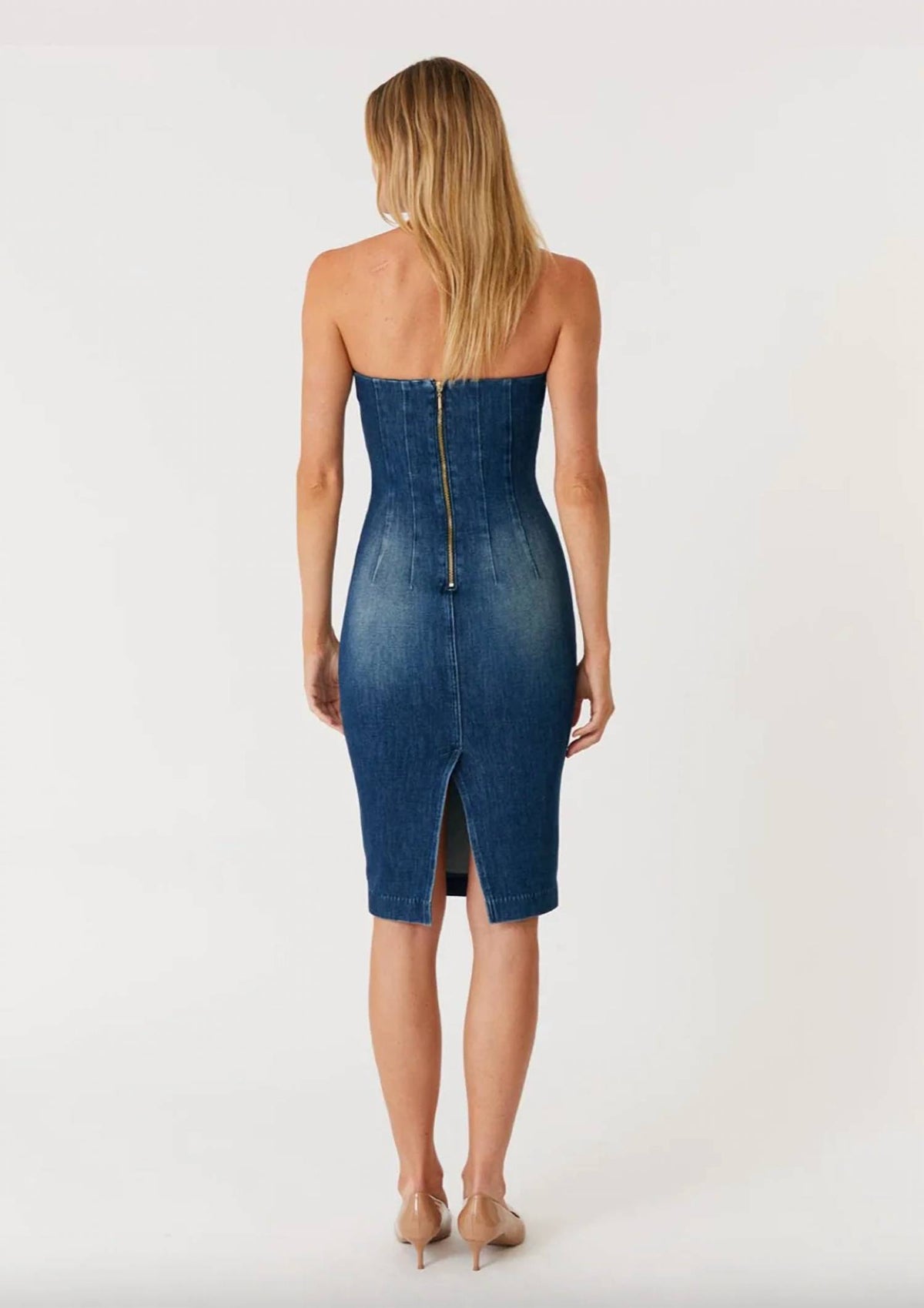 Level99 - Strapless Denim Dress