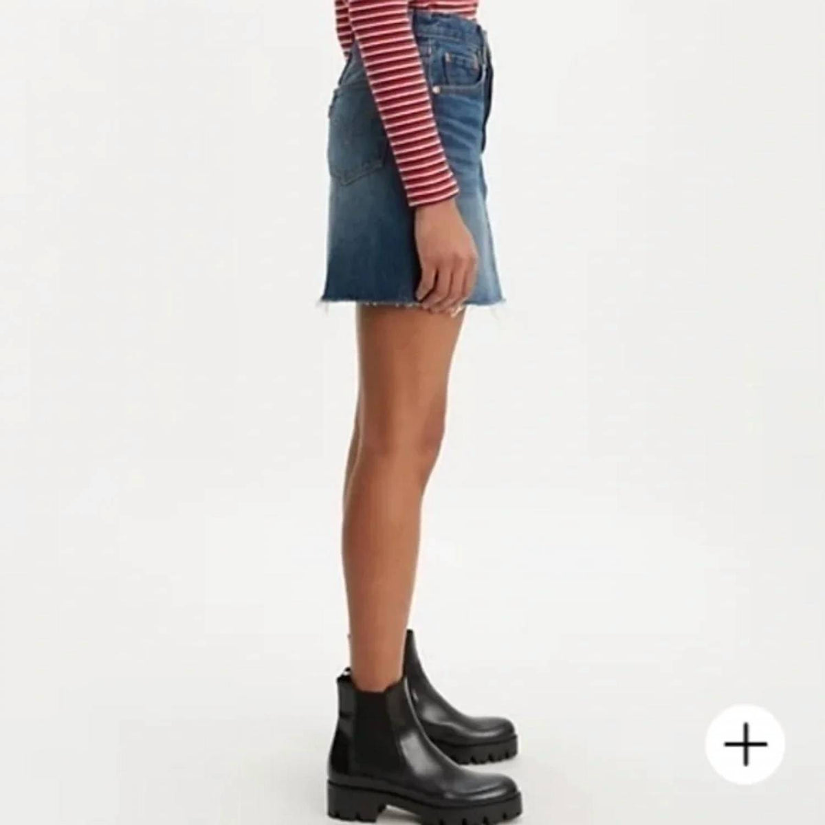 Levi'S - High Rise Deconstructed Button Fly Skirt