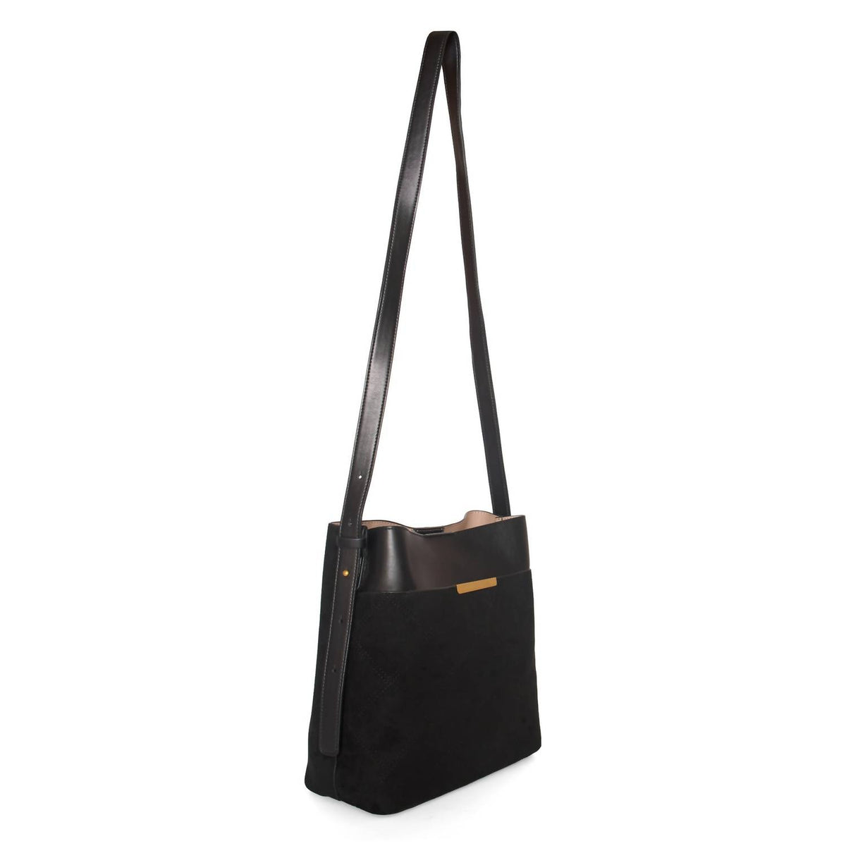 Like Dreams - Women's Midnight Quilted Suede Mini Tote Bag