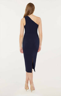 Likely - Florent One Shoulder Midi Dress - blue - clothing - dresses
