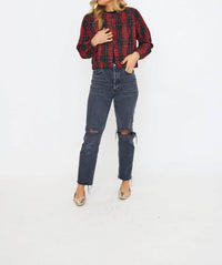 Lili Sidonio - Plaid Bomber Jacket