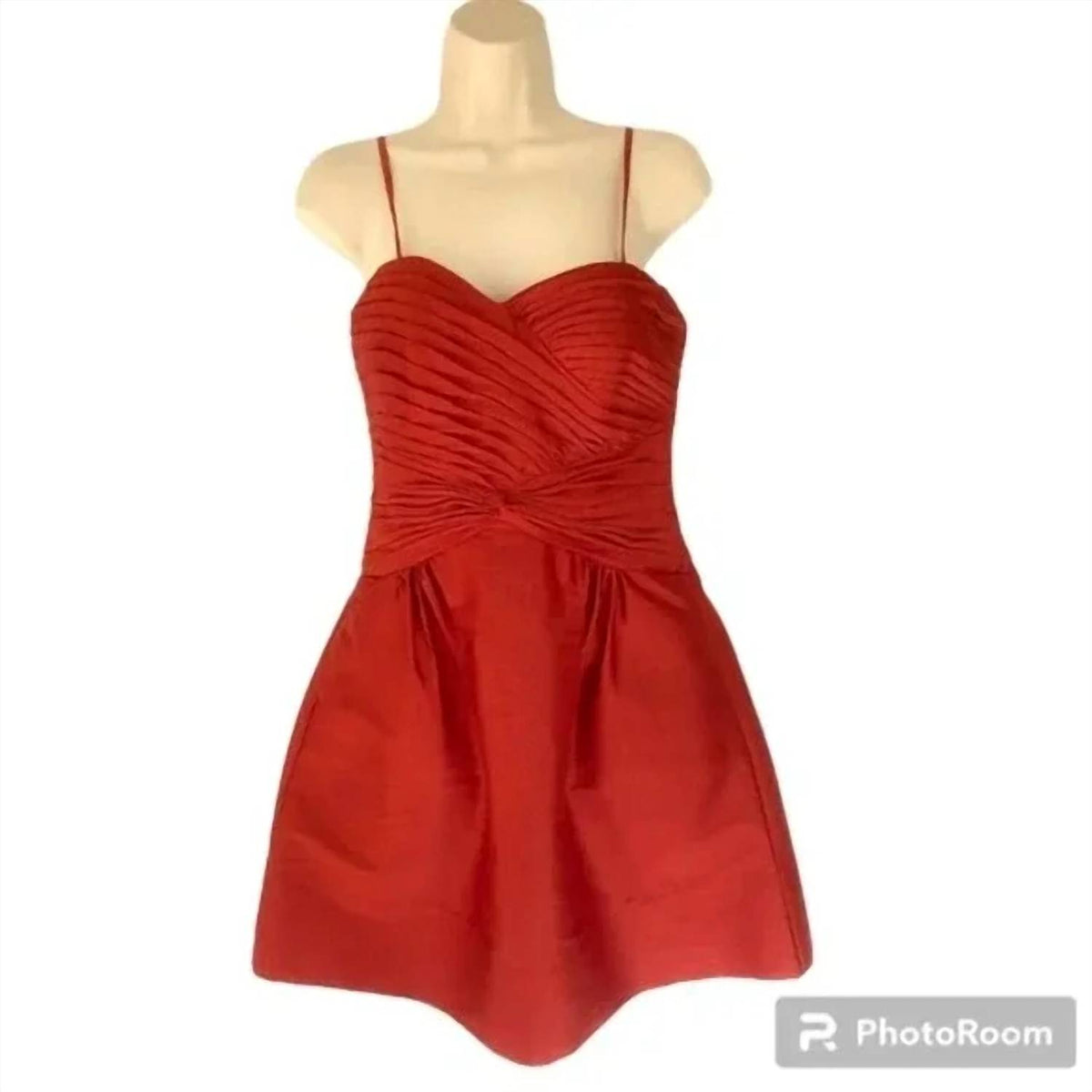 Liliana - Spaghetti Strap Ruched Bodice Mini Dress