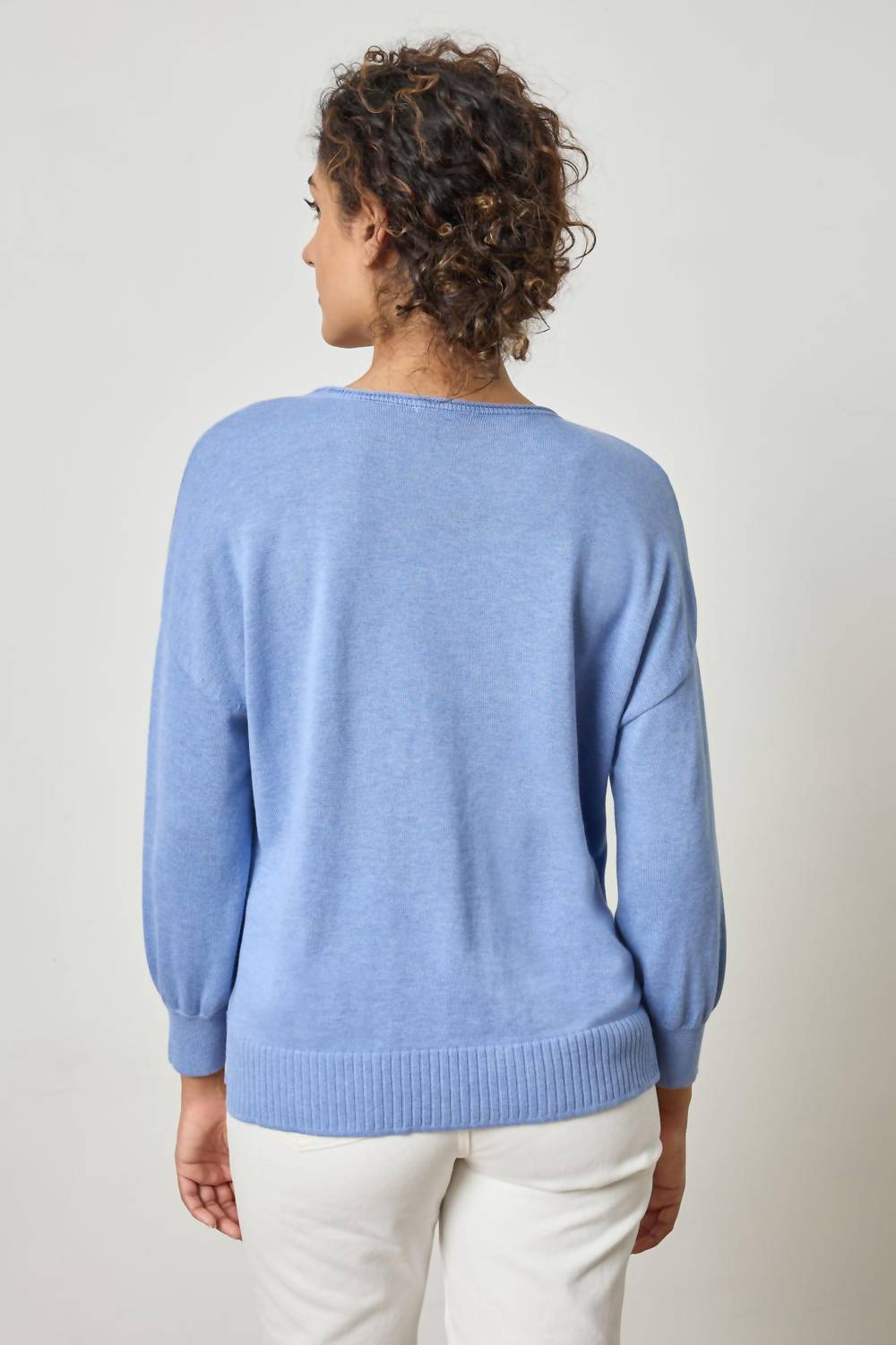 Lilla P - 3/4 Sleeve Drop Shoulder Sweater