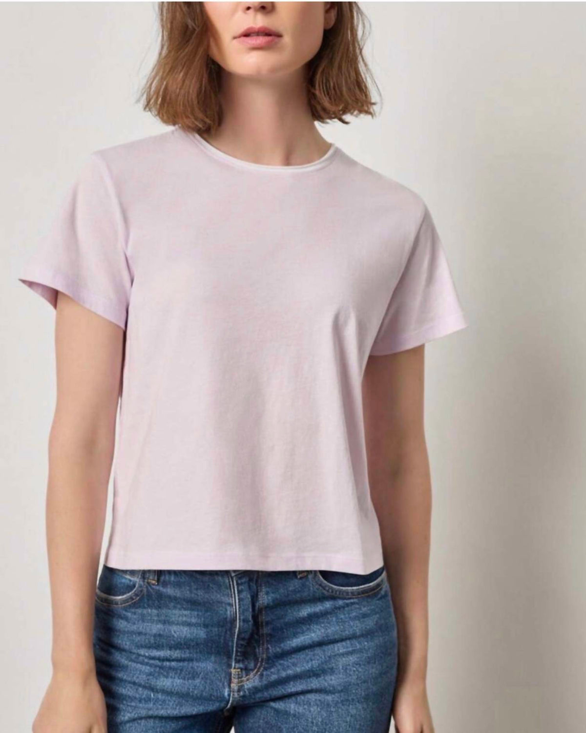 Lilla P - Contrast Roll Relaxed Crew Tee