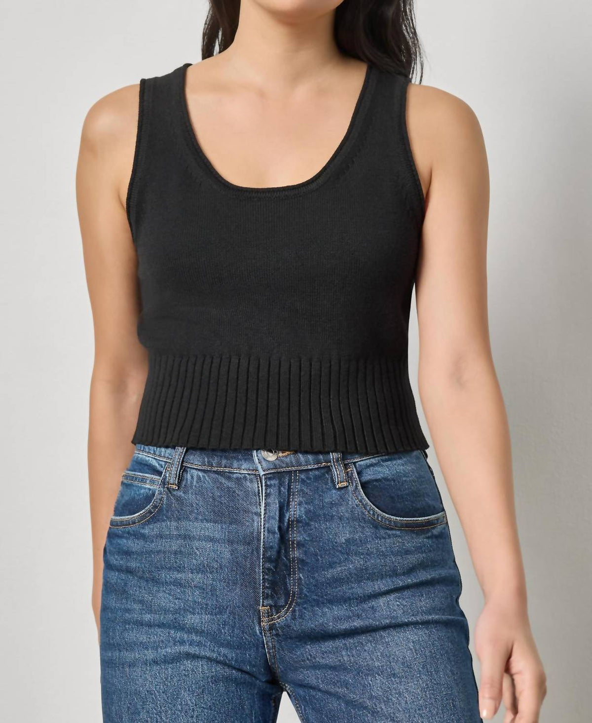 Lilla P - Cropped Scoop Tank Sweater